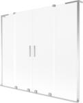 Mexen Velar L Duo, 2 szárnyas eltolható kádparaván 200 x 150 cm, 8mm mattüveg, króm, 896-200-003-32-01 (896-200-003-32-01)