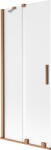 Mexen Velar, 2 szárnyas eltolható kádparaván 85 x 150 cm, 8 mm mattüveg, rézmatt, 896-085-000-31-65 (896-085-000-31-65)