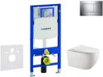 Geberit Duofix - Set pentru montare încastrată, toaletă Gaia și capac softclose, clapetă Sigma20, crom/crom mat SANI11CA1133 (SANI11CA1133)
