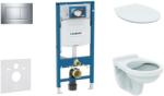 Geberit Duofix - Set de instalare încastrată, vas de toaletă Alpha cu capac, clapetă Sigma30, crom 111.300. 00.5 ND6 (111.300.00.5 ND6)