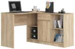 AKORD Furniture Sarok íróasztal + komód, 120 cm, sonoma tölgy (OP0LZESDAB002)