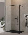 NEW TRENDY New Modus Black zuhanykabin fal walk-in 100 cm fekete matt/átlátszó üveg EXK-5558 (EXK5558)