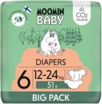 Moomin Baby 6 Maxi 12-24 kg (51 buc), scutece eco (MG58995)