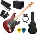 Flight Red Stratocaster + Joyo hordozható erősítő kezdőszett