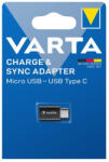 VARTA töltő és szinkronizációs adapter (mikro USB-ről USB Type C-re) - 57945 (Varta-57945)