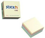 STICK N Öntapadó kockatömb, 76x76mm, 400 lap, STICK N, pasztell szivárvány (400 lap) (SN21013)