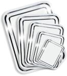  Tálca, szögletes, rozsdamentes acél, krómozott, 35x28cm (1605SIS003)