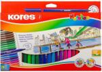 Kores Filctoll készlet, kimosható, KORES "Korellos", 24 különböző szín (29014)