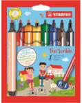 STABILO Filctoll készlet, 1, 5-2 mm, rugós hegy, STABILO "Trio Scribbi", 8 különböző szín (368/8-03/ 368/8-01) - mystock
