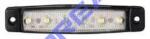 Dasteri Szélességjelző Fehér 6 LED-es lapos 24V, 96mm x 20mm, vast. : 6, 4mm, furattáv. : 86mm - 560-0.07/24 (560-0.07/24) - jarmulampa