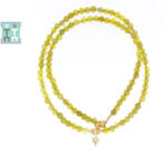  Colier din Jad Lemon Rotund 4x4 mm - Accesorii de Argint 925 - GF