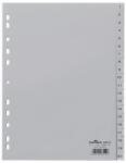 DURABLE Regiszter DURABLE műanyag nyomtatott A/4 1-20 részes szürke 652210 (652210)