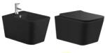Anahita Construction Set vas WC si Bideu suspendat negru Recall, Anahita (LX1907MBBID1067MB)
