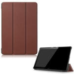 Samsung Tab S9 FE (10.9) / Tab S10 FE (10.9) SM-X510 / X516B / X520 / X526, mappa tok, Trifold, barna - mobilkozpont