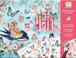DJECO Planse ilustrate pentru decorat cu stickere - Taramul fermecat (DJ09566)