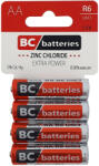 BC Batteries Extra Zinc Féltartós Ceruza Elem AA R6 B4