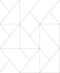  Geometriai formák vonalas minimalista mintája krém/krémfehér és faszénfekete tónus tapéta (89951904)
