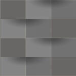  Casadeco Perception BLOCKS 86539505 Geometrikus Térhatású téglalapok vonalak és textúrák egyensúlya grafitszürke árnyalatok tapéta (86539505)