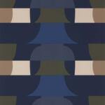  Lutece California Nostalgie 51201001 DECO 70's BLEU Avantgarde retrominta a 70-es évekből sötétkék kék szürke krém barna khaki tapéta (51201001)