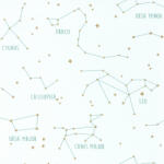  Caselio Our Planet 101917125 CONSTELLATIONS Gyerekszobai Csillagképek fehér vízzöld arany tapéta (101917125)