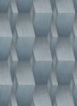  Erismann Fashion for Walls 10046-08 Indusztriális Geometrikus 3D minta szálcsiszolt felület acélkék szürke ezüst csillogó fémes hatás tapéta (10046-08)
