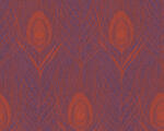  Architects Paper Absolutely Chic 36971-5 Natur pávatoll mintázat lila narancs csillogó hatás tapéta (36971-5)
