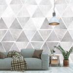  Behang Expresse Timeless INK7177 TRIA NEUTRAL Geometrikus Háromszögek halmaza szürke szürkéslila fehér vízkék vízzöld falpanel (INK7177)