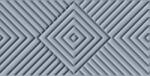  Gigantikus mélységből feltáruló koncentrikus rombuszok 3D geometrikus mintája szürkésfehér ezüstszürke és fekete tónus tapéta (34482)