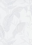  Monstera levelek filigrán ágakkal trópusi motívum fehér világosszürke és fehérezüst tónus fémes hatás tapéta (10332-01)