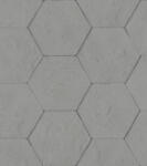  Rasch Brick Lane 427127 Natur Ipari design hatszögletű kőlapok ezüstszürke fekete élek tapéta (427127)