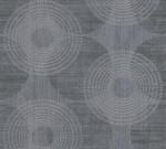  As-Creation Attractive/Black is Beautiful 37832-6 Grafikus cseppmintából kialakított koncentrikus körök sötétszürke antracit szüst finom csillogás tapéta (37832-6)