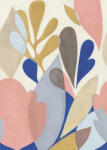  Fantasztikus Matisse kollázs - stilizált korallok mintája "M" méret krém bézs barna sárga rózsaszín kék és szürke tónus falpanel (89006303)