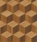  Rasch SALSA 833744 Geometrikus Grafikus háromdimenziós fakockák barna és aranybarna árnyalatok tapéta (833744)