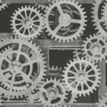  Rasch Factory III, 940107 fogaskerék mechanika szürke antracit ezüst tapéta (940107)