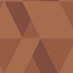  Casadeco Perception TANGRAM 86523519 Geometrikus térhatású texturált minta narancs rozsdabarna bézs tapéta (86523519)