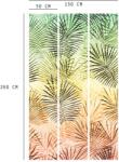  Lutece California Nostalgie 21170204 DECOR MURAL GRANDES FEUILLES Natur trópusi nagyméretű pálmalevelek sárga zöld narancs terra fekete falpanel (27170204)