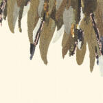  Eijffinger MUSEUM 307409 FANCY FEATHER Vintage Díszes madártoll kompozíció krémszín arany szines falpanel (307409)