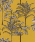  EMIL & HUGO Zanzibar 290065 PALM BOUQUET Natur trópusi pálmaliget sáfránysárga krémfehér fekete matt-fényes felületek tapéta (290065)
