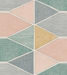  Casadeco Nova 84157434 STELLA COLOR Geometrikus zöld pink sárga fekete fehér tapéta (84157434)