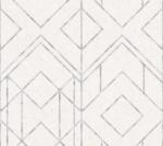  As-Creation Metropolitan Stories II, 37869-1 Geometrikus Grafikus Design fehér szürke ezüst fémes hatás tapéta (37869-1)