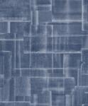  Autentikus kézműves Patchwork minta indigókék törtfehér tapéta (86236525)
