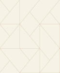  Geometriai formák vonalas minimalista mintája bézs és fényes terrakotta/vörösréz tónus tapéta (89952323)