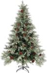 vidaXL Cu LED-uri&conuri 150 cm verde/alb (3094564)