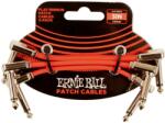 Ernie Ball 3" Flat Ribbon Patch Cable Red 3-Pack