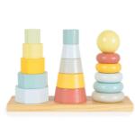  Babavilág fajáték toronyépítő 3db-os Montessori