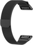 Ricardo Brățară din oțel Ricardo 26 mm (pentru Garmin Fenix 7X/6X/5X, Tactix, etc. ), negru, QuickFit