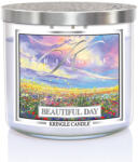 Kringle Candle TUMBLER Beautiful Day 3 kanócos illatgyertya 411g,