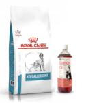 Royal Canin Veterinary ROYAL CANIN hipoallergén 14kg +Lab-V 100% lazacolaj kutyáknak és macskáknak minden korosztály számára 1000ml hidegen sajtolt