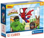 Clementoni Puzzle cub Clementoni din 12 piese - Spidey și prietenii săi minunați (41198) Puzzle