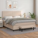 vidaXL cappuccino színű műbőr rugós ágy matraccal 180 x 200 cm (3137562)